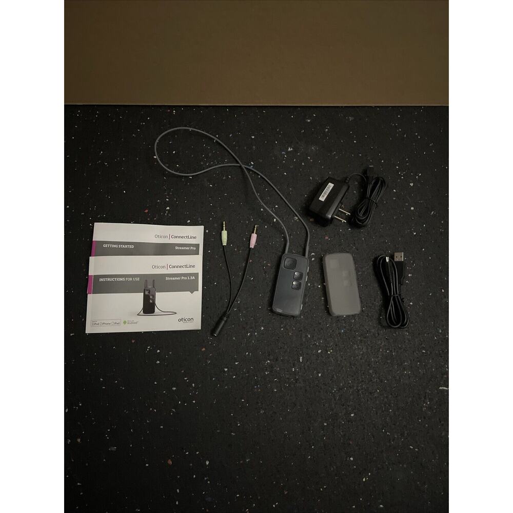 Oticon Connectline Streamer Pro 1.3A for Hearing Aids Bluetooth w/ Manual Cord